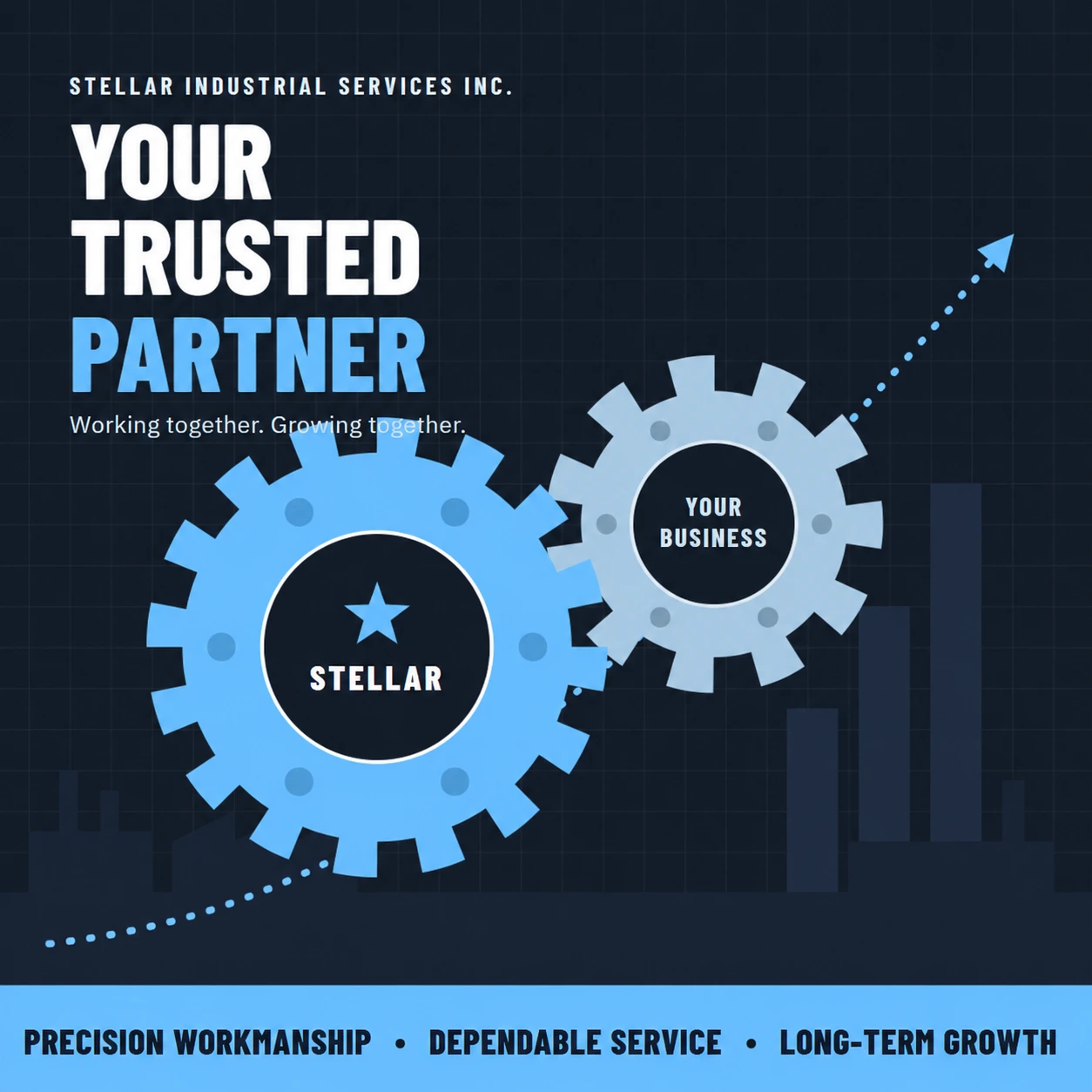 Your trusted partner. Stellar and your business working together and growing together.