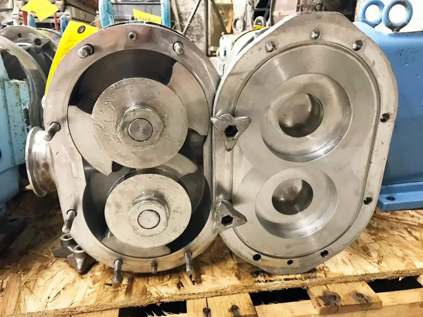 Disassembled mechanical equipment